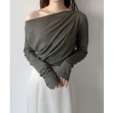 チャコール | mipiarl 薄手ドレープトップス | JUNOAH