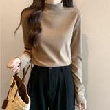 ベージュ | ハイネックトップス シャツ レディース | Dewlily