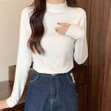 ホワイト | ハイネックトップス シャツ レディース | Dewlily