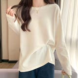 クリーム | ラウンドネックトップス レディース トップス | Dewlily