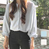 ノーカラーシャツ ブラウス レディース | Dewlily | 詳細画像1 