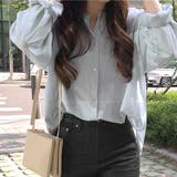 ノーカラーシャツ ブラウス レディース | Dewlily | 詳細画像10 