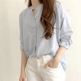 ノーカラーシャツ ブラウス レディース | Dewlily | 詳細画像4 