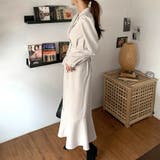 Vネックマーメイドワンピース レディース 長袖 | Dewlily | 詳細画像4 