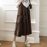 ブラウン | ミモレ丈フレアスカート レディース 春服 | Dewlily