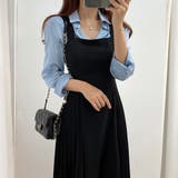 サロペットプリーツロングワンピース レディース 春服 | Dewlily | 詳細画像12