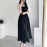 サロペットプリーツロングワンピース レディース 春服 | Dewlily | 詳細画像4