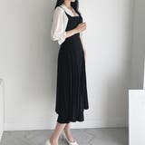 サロペットプリーツロングワンピース レディース 春服 | Dewlily | 詳細画像8