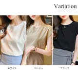 半袖ラウンドネックブラウス レディース トップス | Dewlily | 詳細画像5