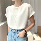 ホワイト | フレンチスリーブカットソー レディース トップス | Dewlily