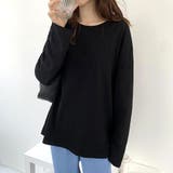 オーバーサイズロングTシャツ レディース 長袖 | Dewlily | 詳細画像11 