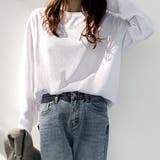 オーバーサイズロングTシャツ レディース 長袖 | Dewlily | 詳細画像16 