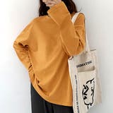 オーバーサイズロングTシャツ レディース 長袖 | Dewlily | 詳細画像17 
