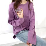 オーバーサイズロングTシャツ レディース 長袖 | Dewlily | 詳細画像9 