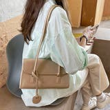 スクエアデザインショルダーバッグ レディース 無地 | Dewlily | 詳細画像4 