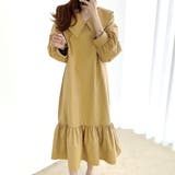 長袖フレアワンピース レディース 無地 | Dewlily | 詳細画像13 