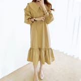 長袖フレアワンピース レディース 無地 | Dewlily | 詳細画像6 