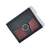 ブラック | ベルト付きミニ財布 三つ折り財布 レディース | Dewlily