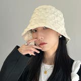 ブロックチェック風バケットハット 韓国ファッション 10代 | Dewlily | 詳細画像2 