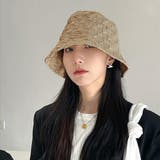ベージュ | ブロックチェック風バケットハット 韓国ファッション 10代 | Dewlily