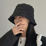ブラック | ブロックチェック風バケットハット 韓国ファッション 10代 | Dewlily