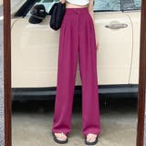 ピンク | ロングタックパンツ レディース ボトムス | Dewlily