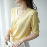 フェイクパールVネックニット 韓国ファッション 10代 | Dewlily | 詳細画像16 