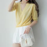 フェイクパールVネックニット 韓国ファッション 10代 | Dewlily | 詳細画像4 