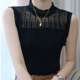 シアーフレンチノースリーブニット 韓国ファッション 10代 | Dewlily | 詳細画像11 