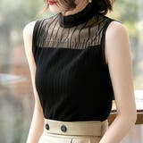 シアーフレンチノースリーブニット 韓国ファッション 10代 | Dewlily | 詳細画像14 