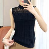 シアーフレンチノースリーブニット 韓国ファッション 10代 | Dewlily | 詳細画像7 