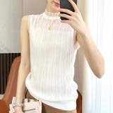 シアーフレンチノースリーブニット 韓国ファッション 10代 | Dewlily | 詳細画像8 