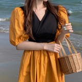 ロングリボンカシュクールワンピース 韓国ファッション 10代 | Dewlily | 詳細画像2 