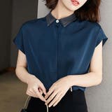 サテン風ブラウス 韓国ファッション 10代 | Dewlily | 詳細画像10 