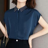 サテン風ブラウス 韓国ファッション 10代 | Dewlily | 詳細画像6 