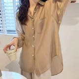 シアーシャツブラウス 韓国ファッション 10代 | Dewlily | 詳細画像12 