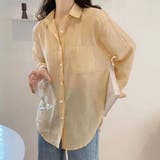 シアーシャツブラウス 韓国ファッション 10代 | Dewlily | 詳細画像7 