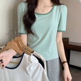 バイカラーTシャツ 韓国ファッション 10代 | Dewlily | 詳細画像15 