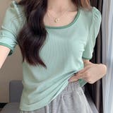 バイカラーTシャツ 韓国ファッション 10代 | Dewlily | 詳細画像4 