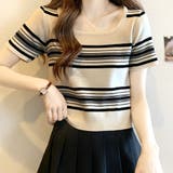 スクエアネック半袖ニット 韓国ファッション 10代 | Dewlily | 詳細画像8 