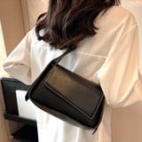 ブラック | アシンメトリーショルダーバッグ 韓国ファッション 10代 | Dewlily