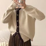 配色カラーニットトップス 秋 冬 | Dewlily | 詳細画像9 