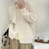 フード付きカーディガン 秋 冬 | Dewlily | 詳細画像11