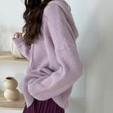 フード付きカーディガン 秋 冬 | Dewlily | 詳細画像13