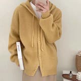 フード付きカーディガン 秋 冬 | Dewlily | 詳細画像14