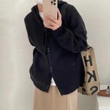 フード付きカーディガン 秋 冬 | Dewlily | 詳細画像16