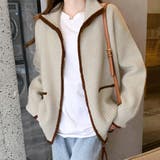 バイカラーニットパーカー レディース 10代 | Dewlily | 詳細画像14
