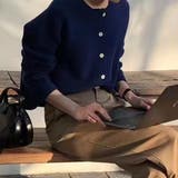 ネイビー | ノーカラーカジュアルジャケット レディース 10代 | Dewlily