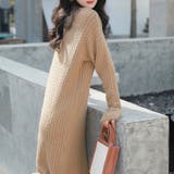 ボトルネックリブニットワンピース レディース 10代 | Dewlily | 詳細画像12 