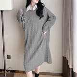 ボトルネックリブニットワンピース レディース 10代 | Dewlily | 詳細画像8 